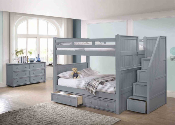 Jay furniture Full Full Bunk Bed with Step Drawers