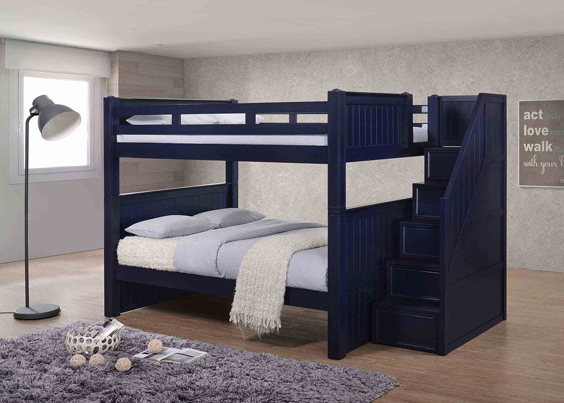 Full Bunk Bed With Step Drawers, Jay Furniture Bunk Beds