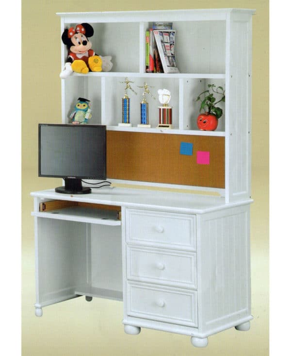 jay furniture student desk and optional hutch in white