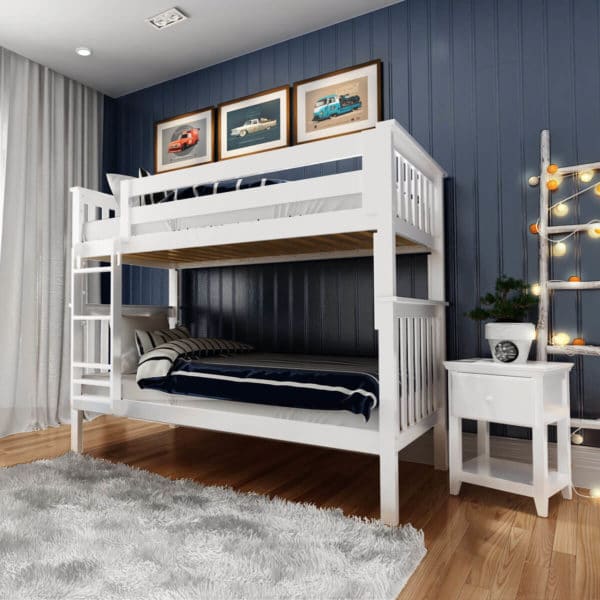 jackpot bristol twin over twin bunk bed white