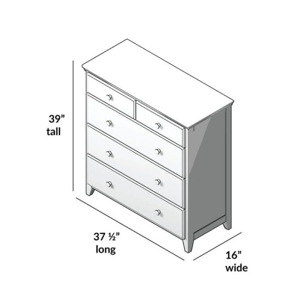 jackpot 5 drawer kids dresser dimensions