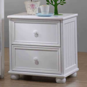 jay furniture 2 drawer nightstand white