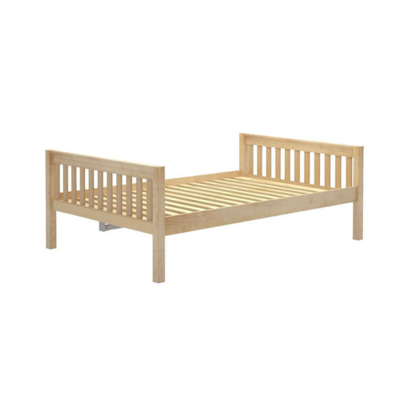 maxtrix low basic queen bed for kids natural finish reverse