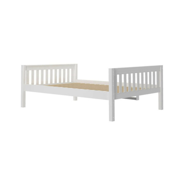 maxtrix low basic queen bed for kids white finish