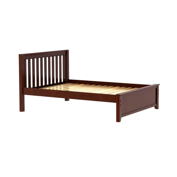 maxtrix traditional full size bed for kids chestnut finish