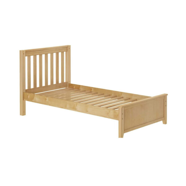 maxtrix traditional twin bed for kids natural finish