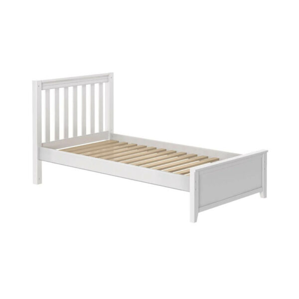 maxtrix traditional twin bed for kids white finish