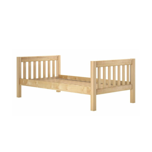 maxtrix low basic twin bed for kids natural finish