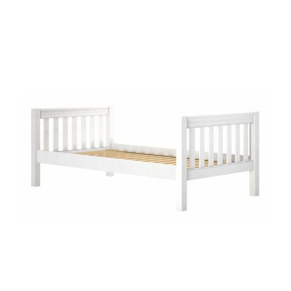 maxtrix low basic twin bed for kids white finish