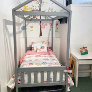 house twin bed with canopy frame